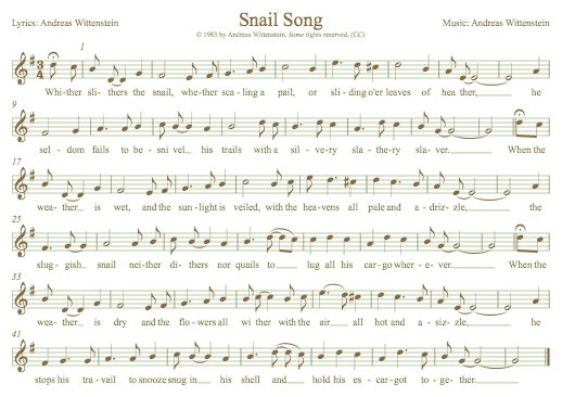 Snail Songsheet