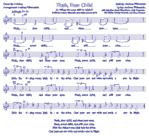 Hush, Dear Child Songsheet