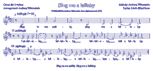 Sing Me a Lullaby Songsheet