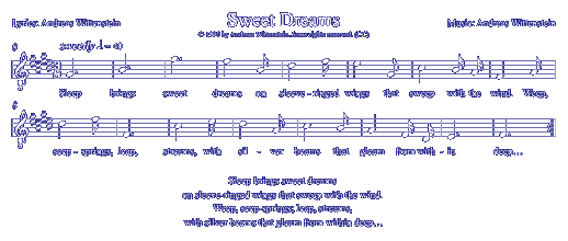 Sweet Dreams Songsheet